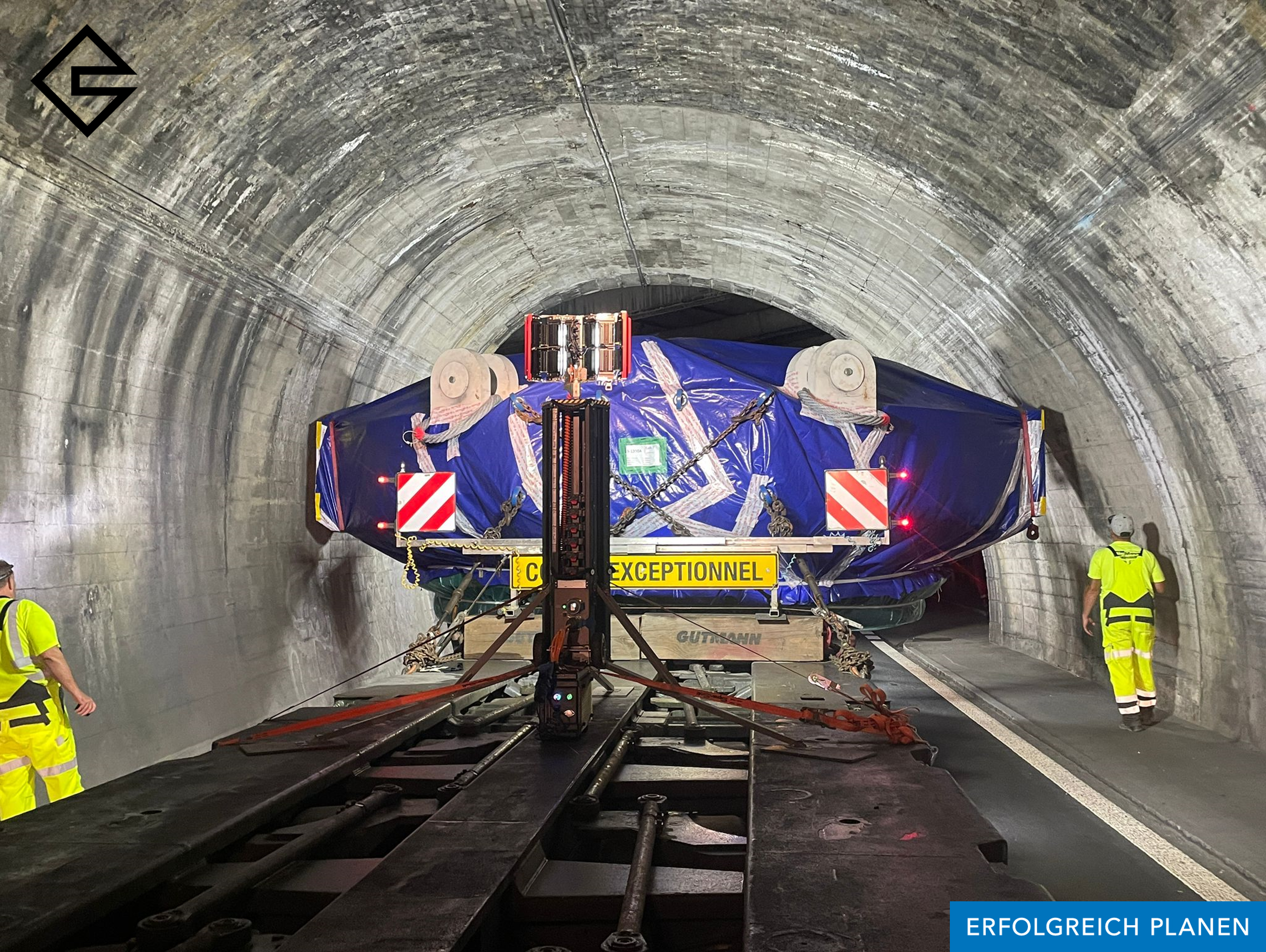 Nachteinsatz für die Tunnelbohrmaschine in Göschenen