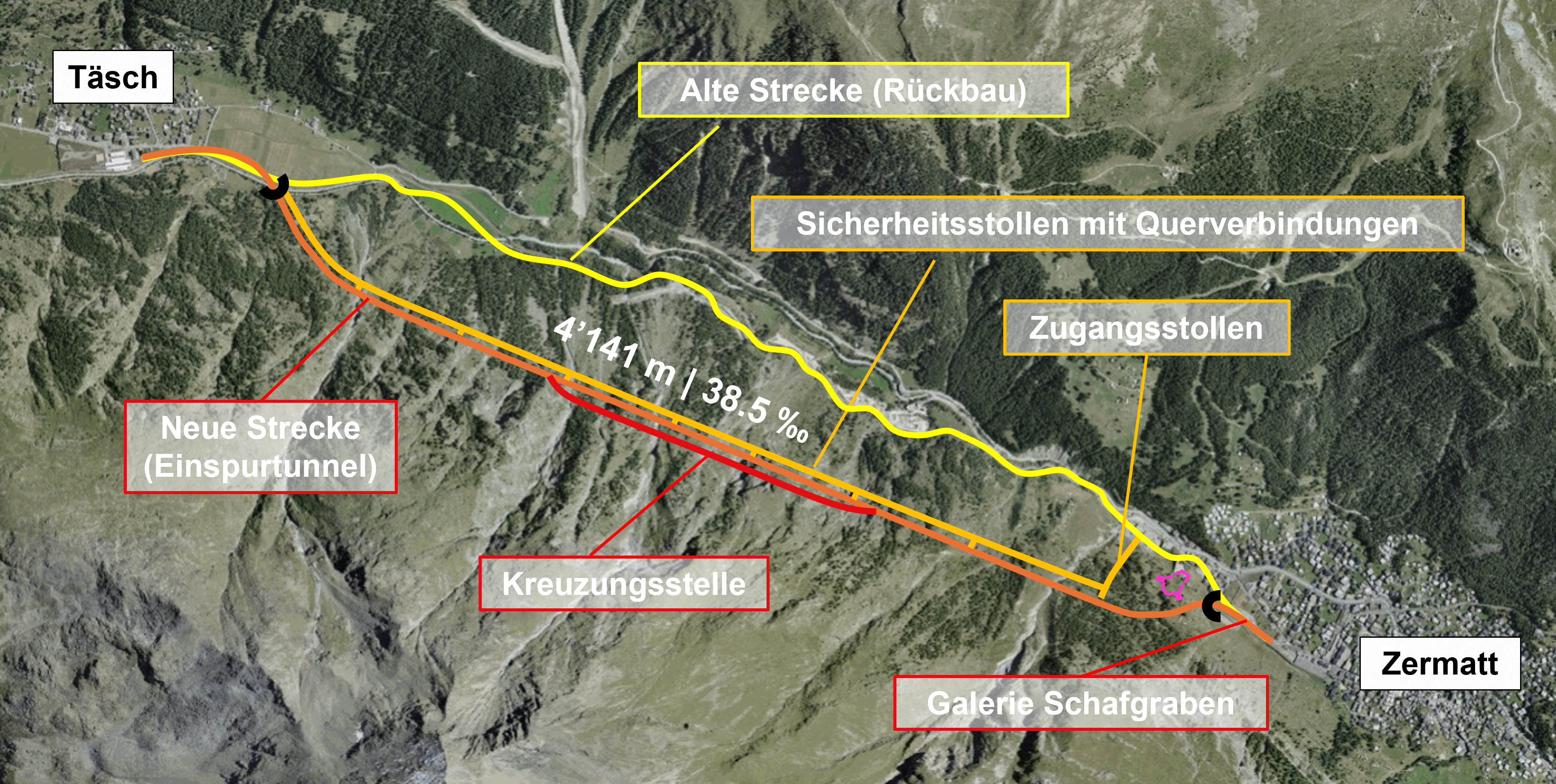 Meilenstein erreicht: Das Projekt Mattertal Tunnel wird öffentlich aufgelegt.