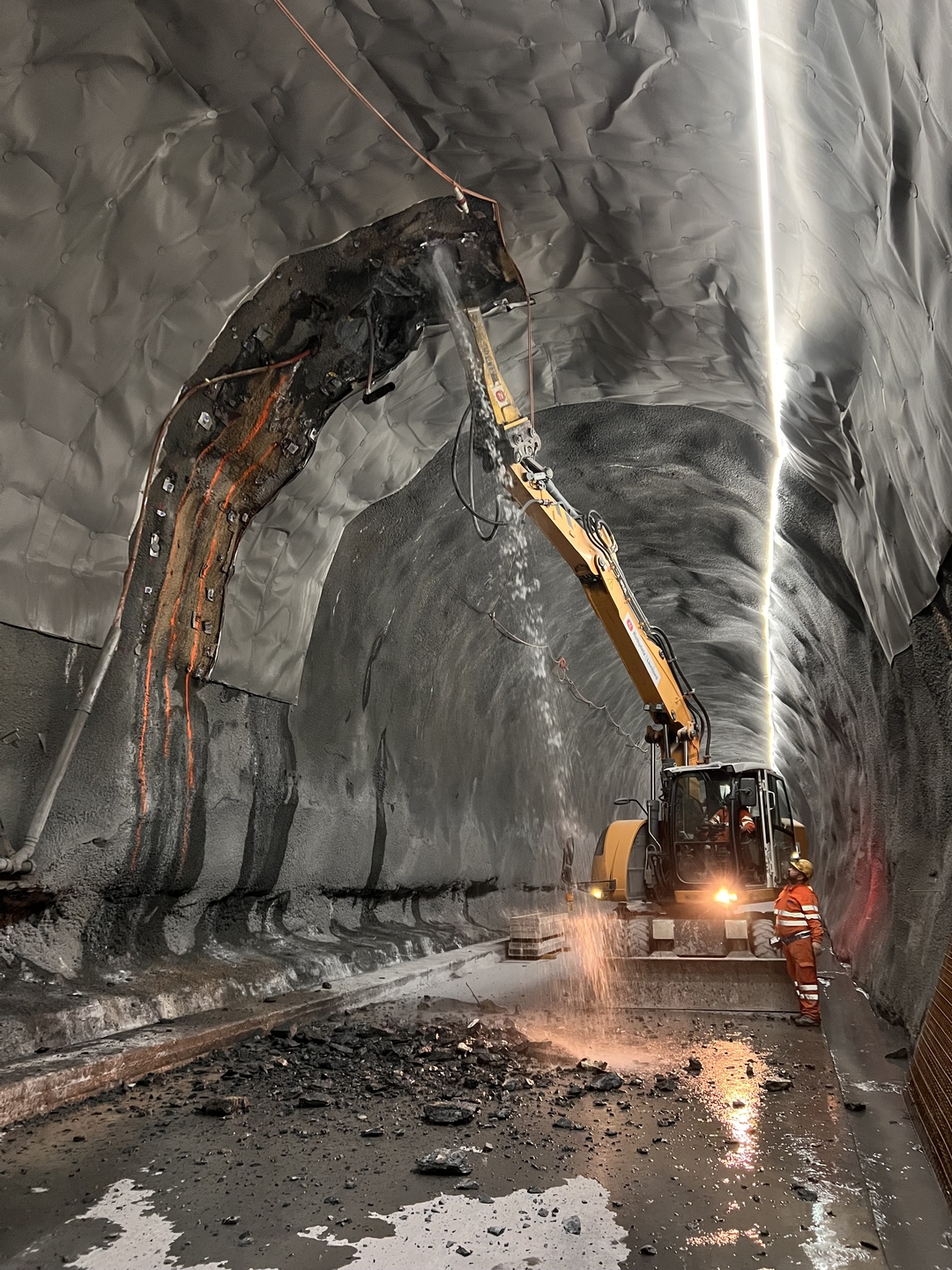 Bergwasserfassung im Lötschberg-Basistunnel