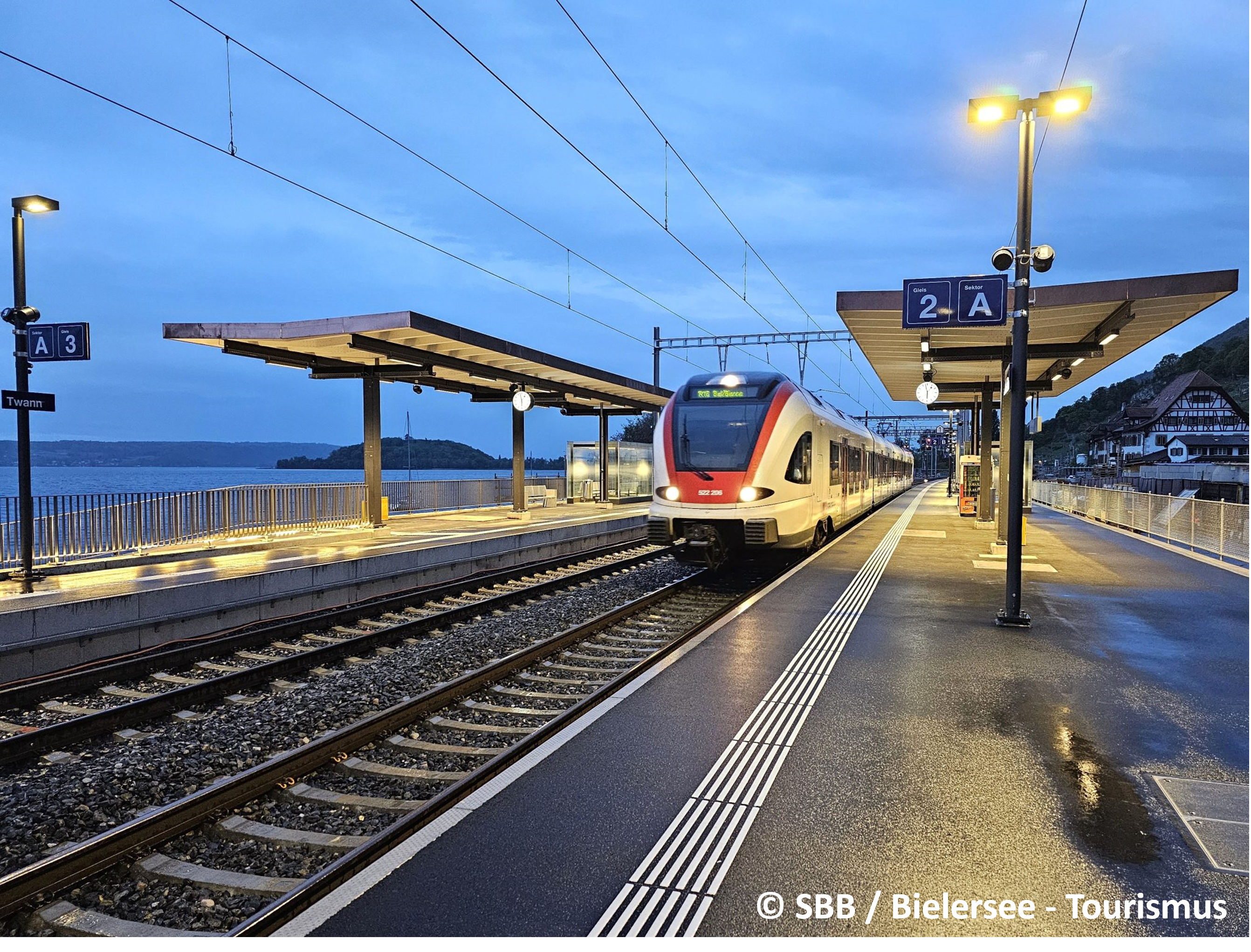 Erfolgreiche Wiedereröffnung des Bahnhofs Twann